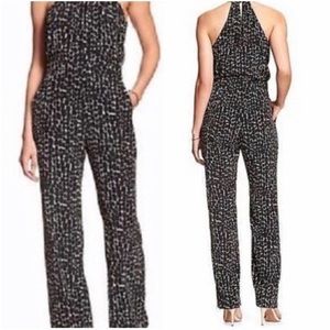 Banana Republic NWT Keyhole Abstract Print Halter Jumpsuit size 4